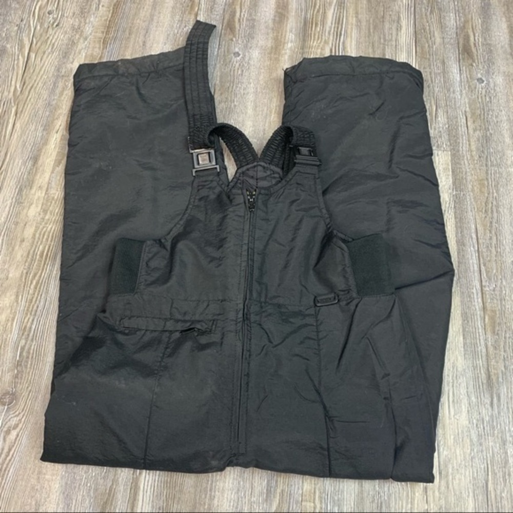Sportina Black Snow Bibs Overalls Junior Size 8